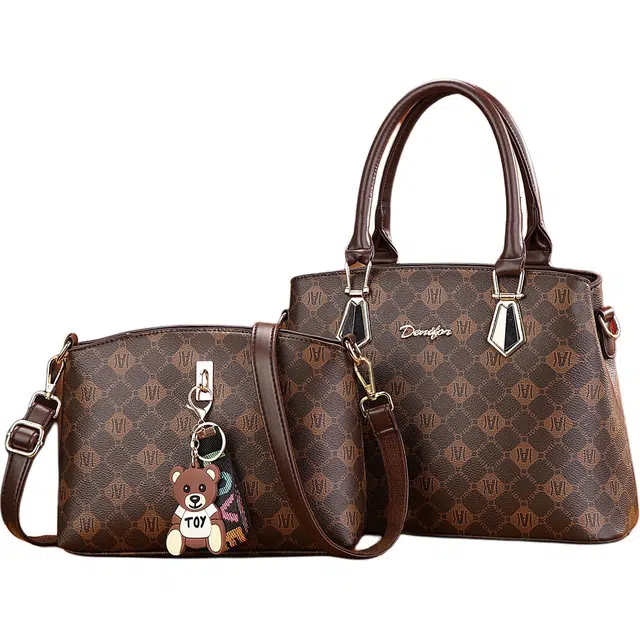 威蒙 优雅气质两件套菱格时尚大容量便携妈咪包 人造革 组合装 大号 女款 多色