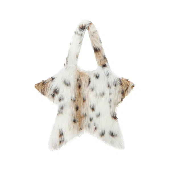 江南先生 星星个性时尚立体高级感单肩包 仿皮草毛绒 手提包 常规 男女同款情侣款 多色