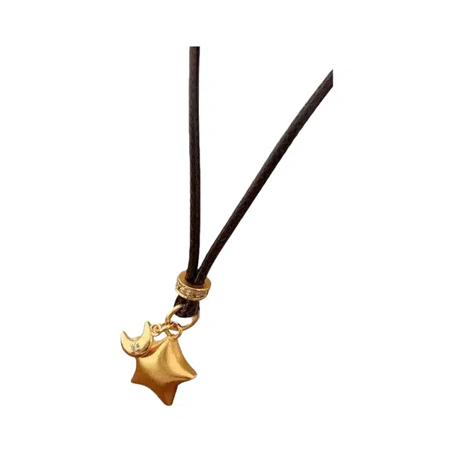 尚先生 尚先生折纸星星小众设计感精致风高颜值百搭吊坠金饰时尚独特 黄铜 项链 男女同款情侣款