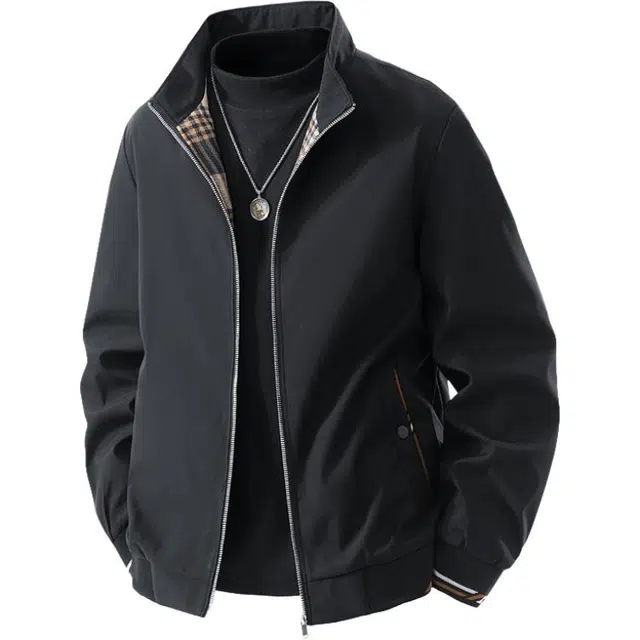 爱爸爸 休闲春秋装立领宽松夹克 男女同款