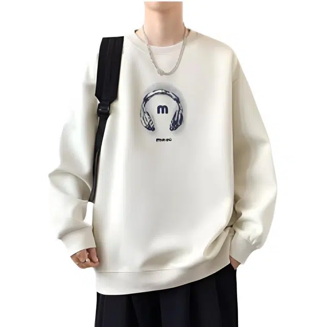 木木兔 经典潮牌美式高街长袖男生秋冬潮流穿搭冬天轻奢百搭冬季衣服时尚国潮宽松简约无帽上衣卫衣 男女同款