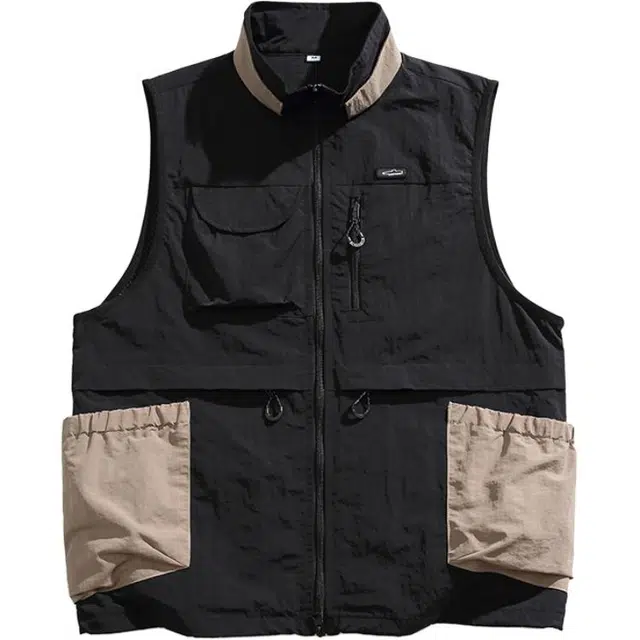 宫奴 户外街头潮牌机能风多口袋宽松战术无袖坎肩立领马甲 男女同款