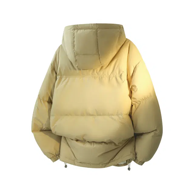 巴塞罗那足球俱乐部 极寒户外运动通勤纯色简约基础款潮牌连帽面包服保暖加绒加厚休闲长袖羽绒服 男女同款