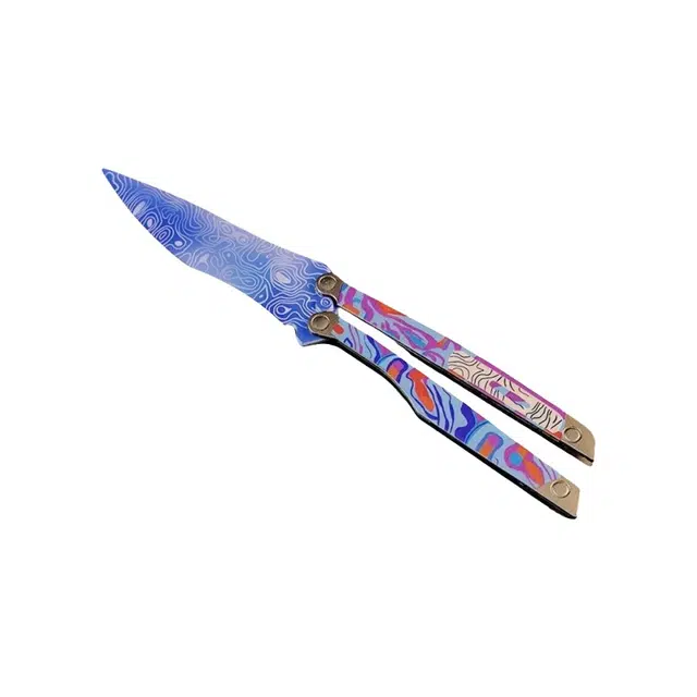 困芽虫 炫酷冷风蝴蝶刀 可折叠武器 其他静态模型