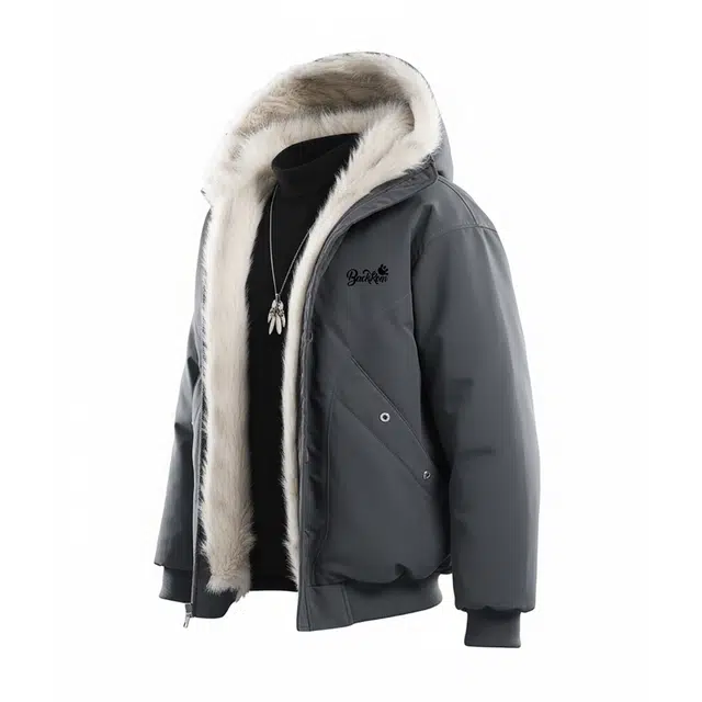 大卫贝肯 美式高街复古毛领设计感连帽痞帅保暖舒适百搭长袖外套棉服 男女同款