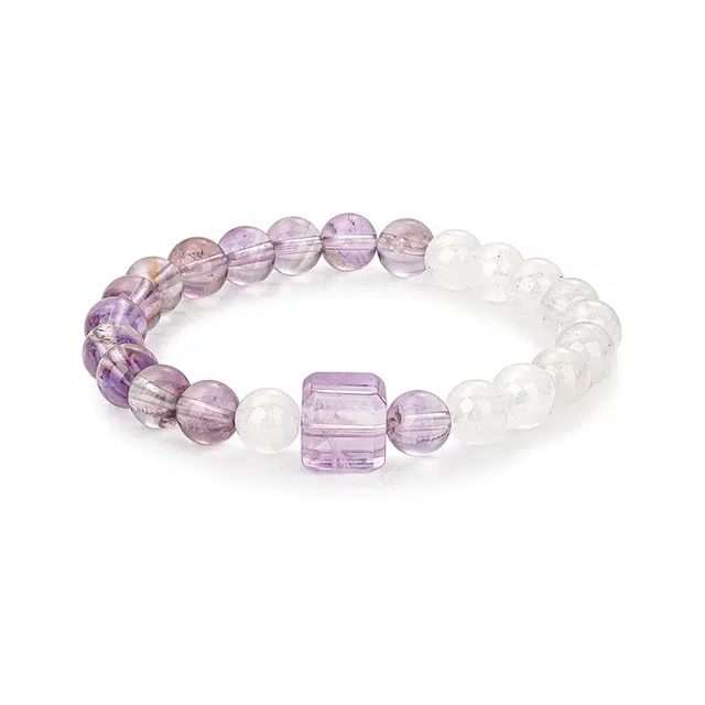 【浪漫共生】 老庙 圆珠 森系甜美 轻奢时尚高级感显气质  日常通勤百搭#好运天然 多色水晶 手串 女款