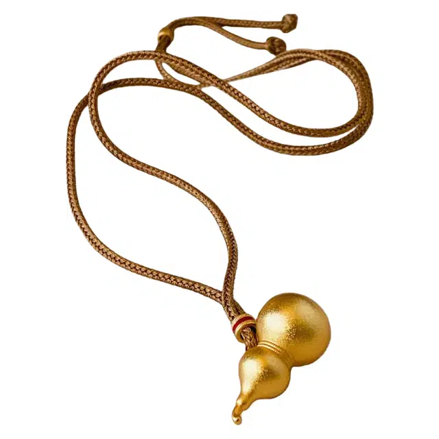 尚先生 立体葫芦珍珠福禄中国风女士 黄铜 项链 女款