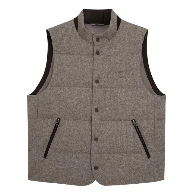 丹宁哲学 都市艺术家 高品质羊毛骆驼绒桑蚕丝混纺马甲 男款