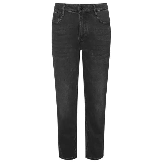 利郎 内里磨毛水洗磨白九分裤中腰小脚威化太阳冬季牛仔裤 男款