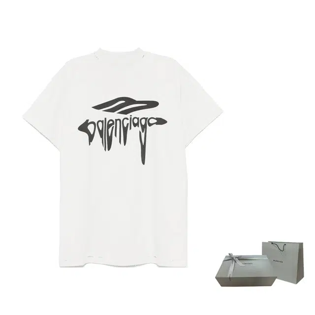Balenciaga SS25 Logo T-Shirt White