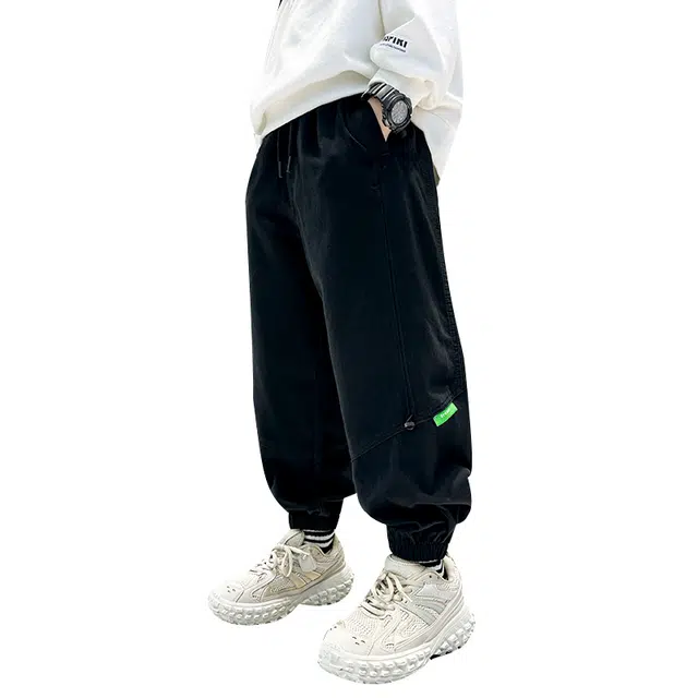 简约时尚帅气百搭舒适休闲加绒卫裤加厚裤子 春秋