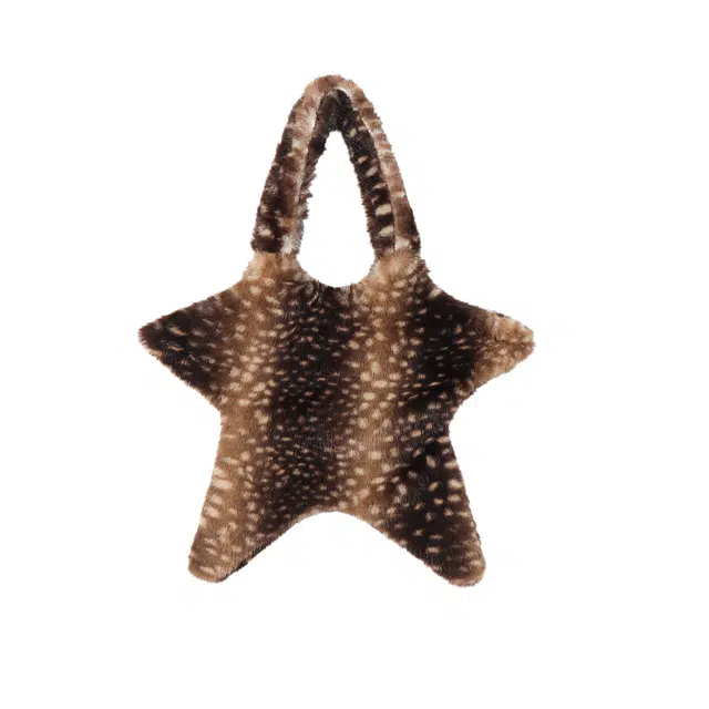江南先生 星星个性时尚立体高级感单肩包 仿皮草毛绒 手提包 常规 男女同款情侣款 多色