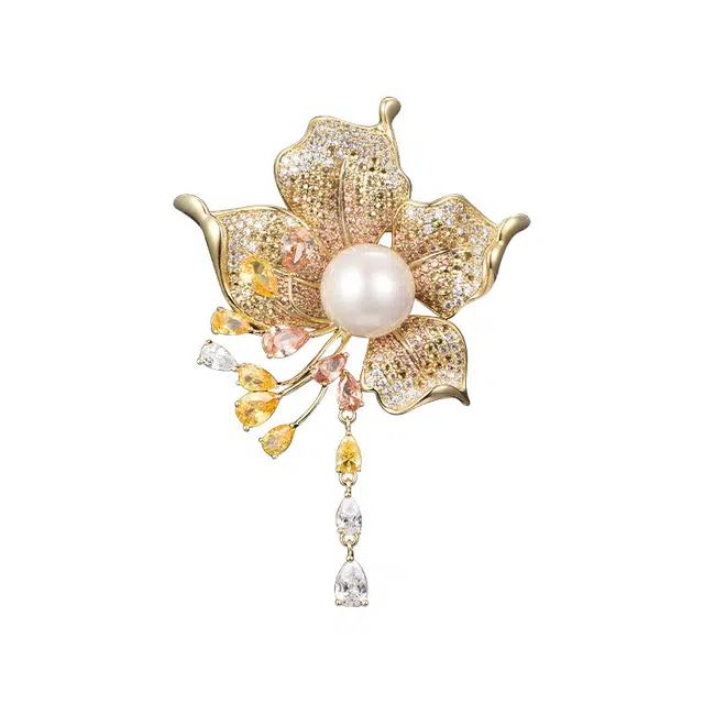 兰盈 小苍兰轻奢小众胸花 环保合金 胸针 男女同款情侣款