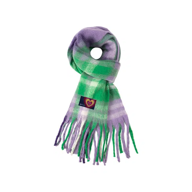 红豆 简约设计时尚款式温暖舒适礼盒装 卡片代写 涤纶 绒线围巾 男女同款情侣款