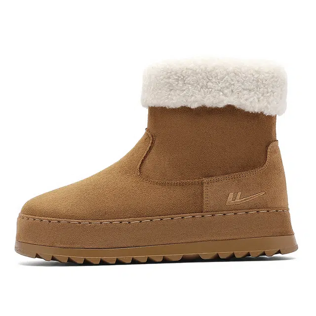 Warrior Snow Boots Warm Mid-Calf Camel