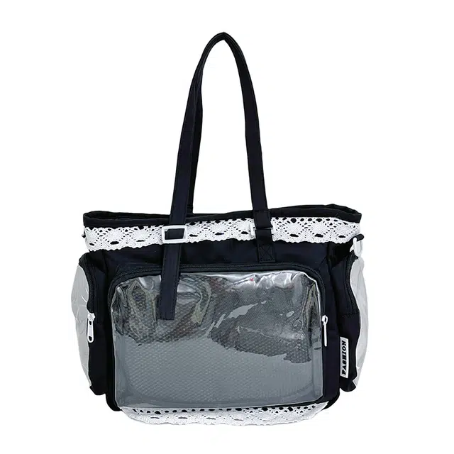 米囹 多元素表达可爱风格 大容量初中高中简约行走 气质男女同款 轻盈 双肩包 黑色/粉红色/黄色/浅绿色/浅蓝色