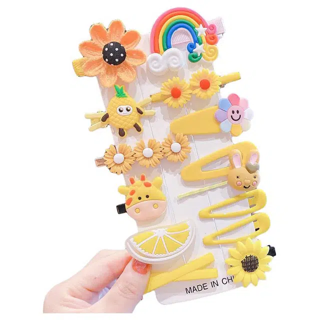 【7天不重复】 千桐 韩版发卡通发饰套装可爱发卡手工多巴胺头饰 亚克力 发夹 男女同款情侣款