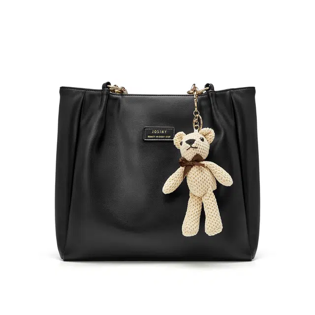 卓诗尼 纯色百搭休闲时尚托特包 合成革 单肩包 女款