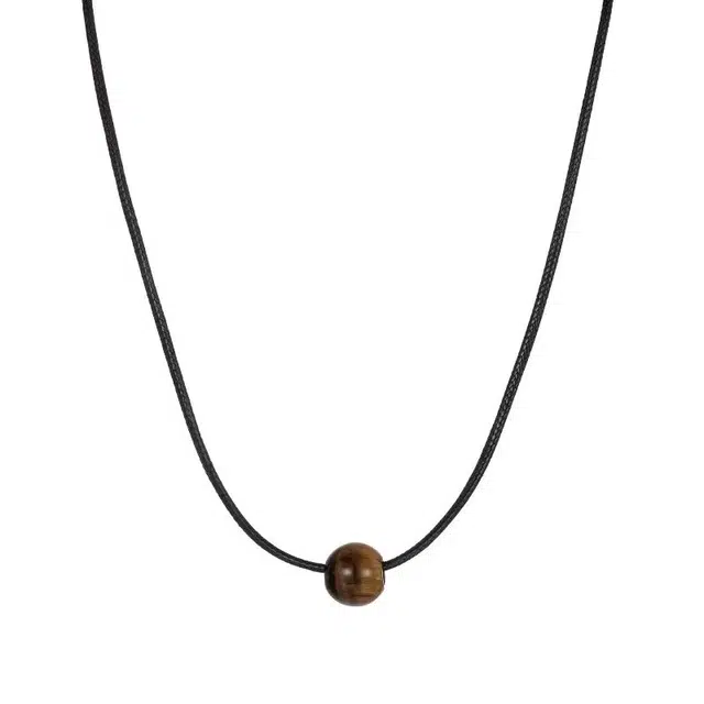 尚先生 美拉德色系天然石串珠 玻璃 项链 男女同款情侣款