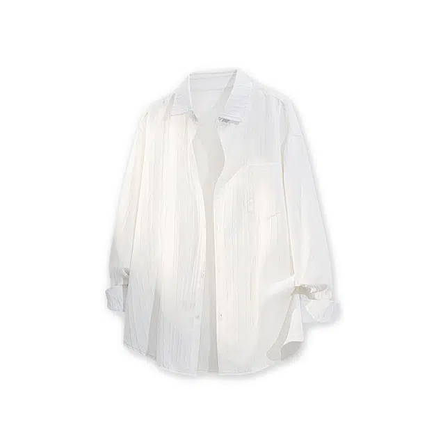 范索米 秋季设计款 肌理垂感简约宽松通勤衬衫内搭外套 男女同款