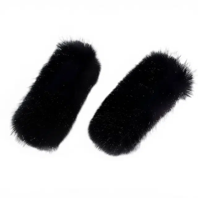 左欧 方形大号毛绒碎发边夹侧边 发夹 女款