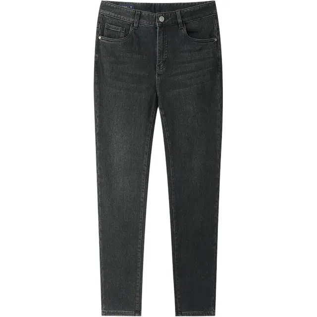 爱登堡 探索主题纯色印花口袋通勤百搭休闲轻奢修身水洗磨白猫须抗皱耐穿亲肤舒适保暖挺括有型拉链长微弹牛仔裤 男款