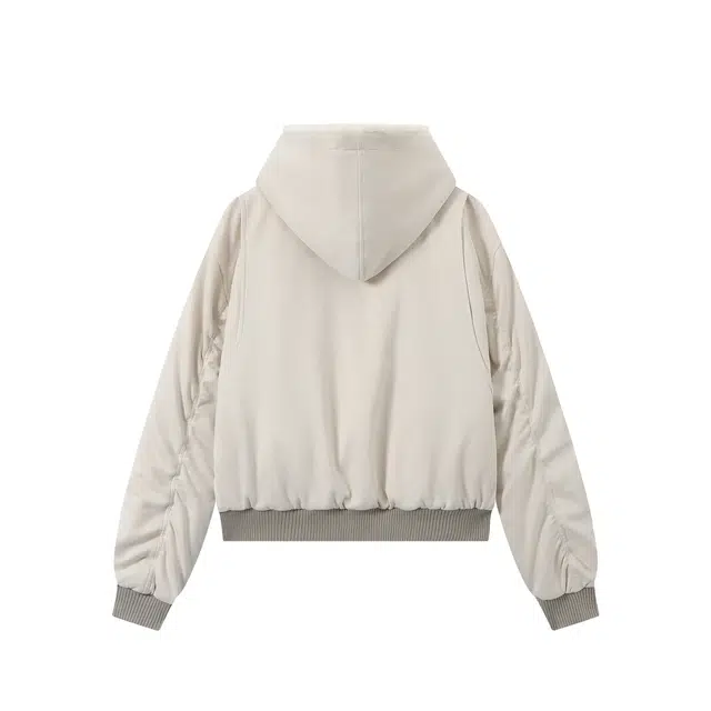 江南先生 流浪者之歌 仿貂毛麂皮绒口袋撞钉双开拉链宽松休闲百搭外套飞行员夹克 男女同款