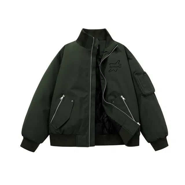 The Simpsons Streetwear Graffiti Embroidered Down Jacket