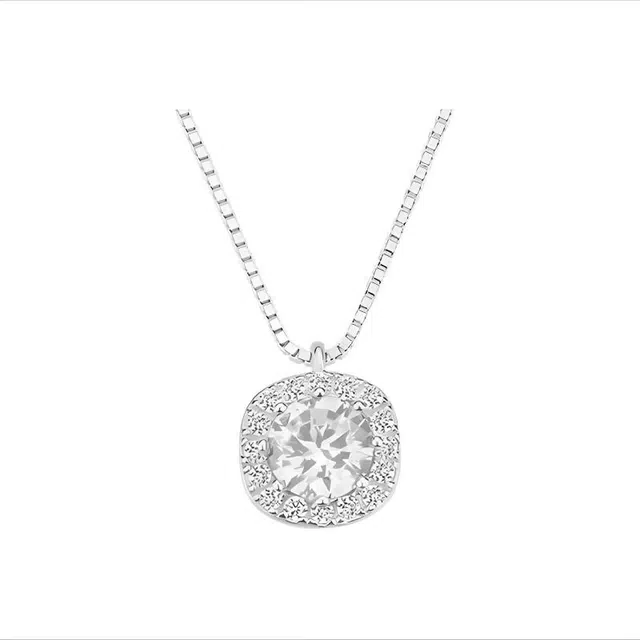 【高品质】 极昼 闪耀璀璨小方糖锁骨链 精致轻奢高级感气质设计 浪漫甜蜜简约小众时尚百搭好运礼赠 琉璃 项链 男女同款情侣款