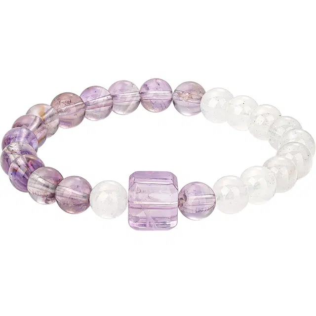 【浪漫共生】 老庙 圆珠 森系甜美 轻奢时尚高级感显气质  日常通勤百搭#好运天然 多色水晶 手串 女款