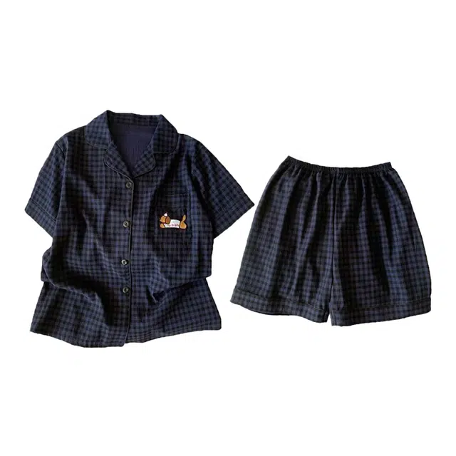 顶瓜瓜 夏季女可爱简约透气舒适柔软面料家居服睡衣套装 女款