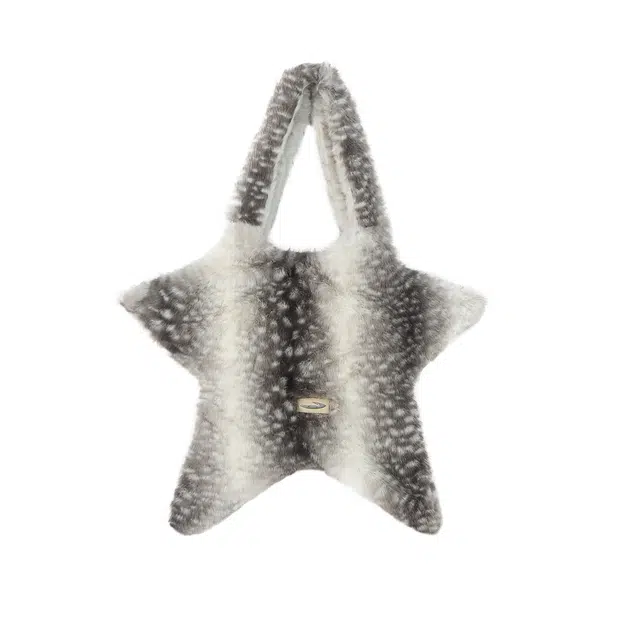 江南先生 星星个性时尚立体高级感单肩包 仿皮草毛绒 手提包 常规 男女同款情侣款 多色