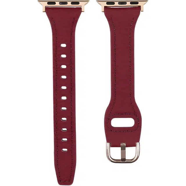 卫欣 表带 苹果适用 牛皮材质 安哥拉红荔枝纹男女通用