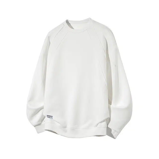 吾皇猫 基础款纯色小众高级感解构设计圆领套头加绒加厚保暖休闲日常打底长袖卫衣 男女同款