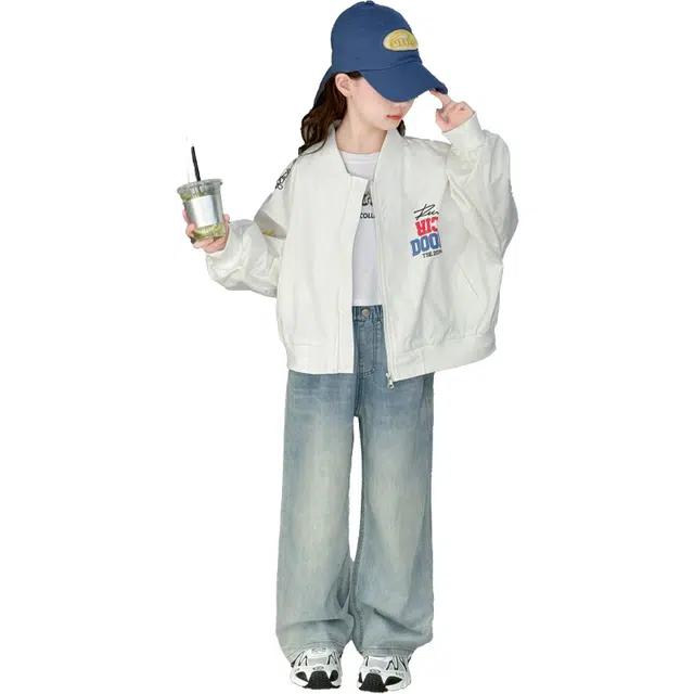 黑恐龙棒球服 儿童百搭夹克上衣女孩休闲洋气