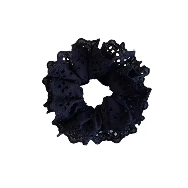 【蕾丝花边百搭】 无限兔 复古气质上班通勤简便大肠丸子头扎马尾时尚舒适皮筋高级感发饰头饰 布艺 发圈 女款