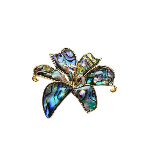 聆听花开 复古重工小众轻奢高级感设计精致气质优雅大气中古中国风西装配饰别针秋冬大衣胸花 合金 胸针 女款