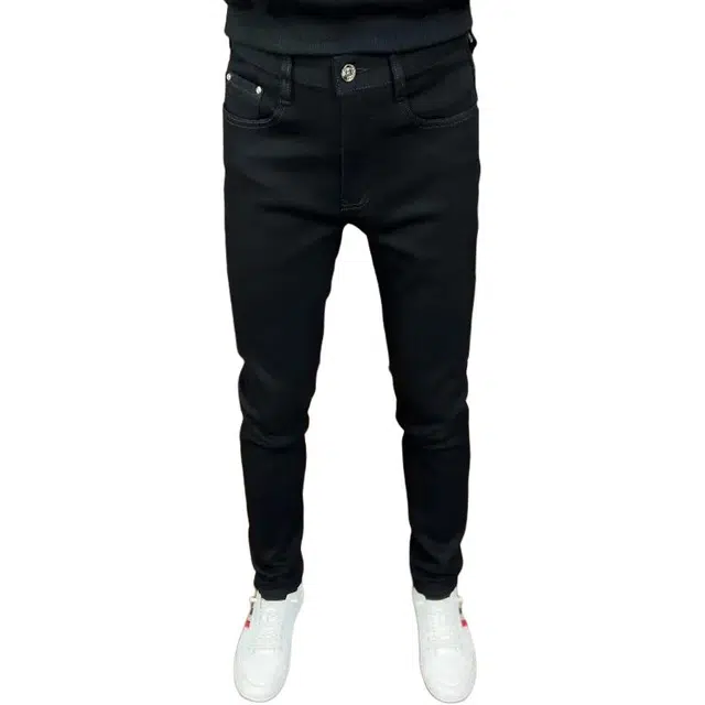 吉肯蒂 秋冬款牛仔裤男士欧货修身百搭休闲潮流显瘦弹力小脚加绒长裤 男款