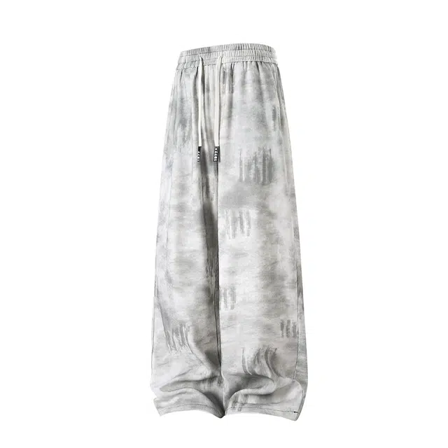 梓润格 百搭宽松简约户外运动机能慵懒风高级无性别主义个性舒适秋季美式时尚潮流青春学院风校园复古扎染设计感灯芯绒休闲裤 男女同款