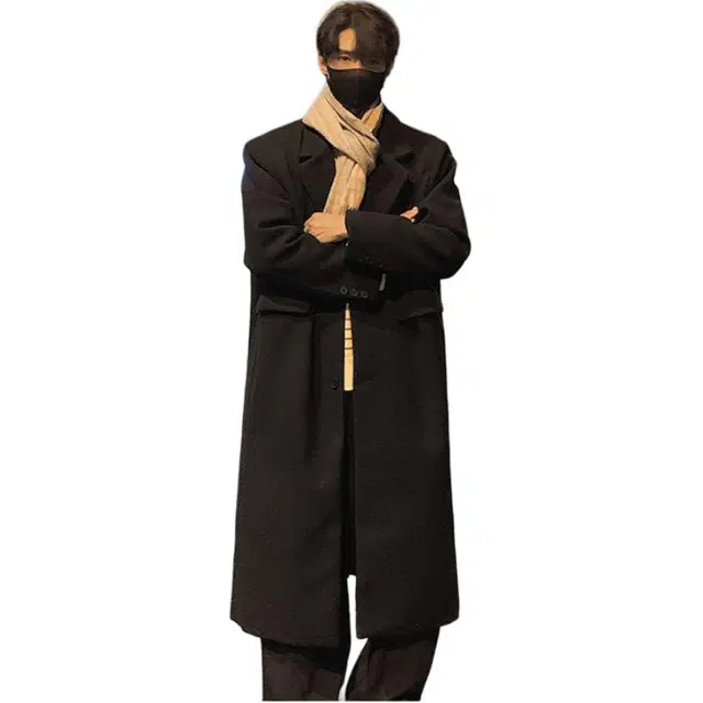 宝米卡 秋冬大衣韩版宽松高级感呢料布加棉外套风衣 男女同款