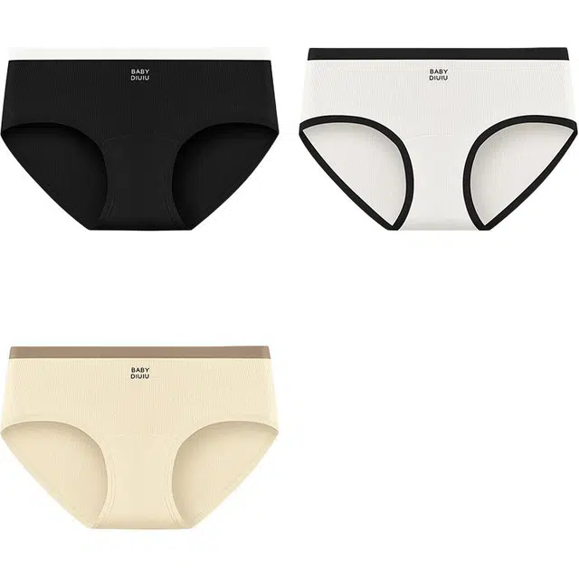 帕兰朵 少女纯棉初中高中学生无痕中腰透气全棉裆抑菌不夹臀三角内裤 女款