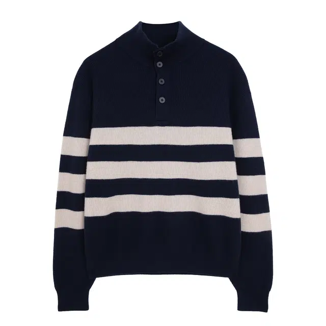 丹宁哲学 优雅绅士 轻盈保暖美利奴羊毛针织衫 男款