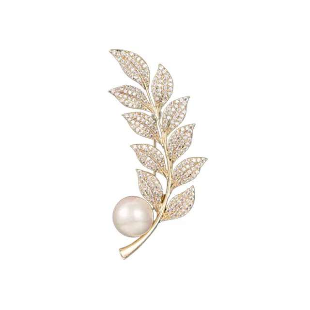 兰盈 轻奢麦穗水晶 合金 胸针 男女同款情侣款