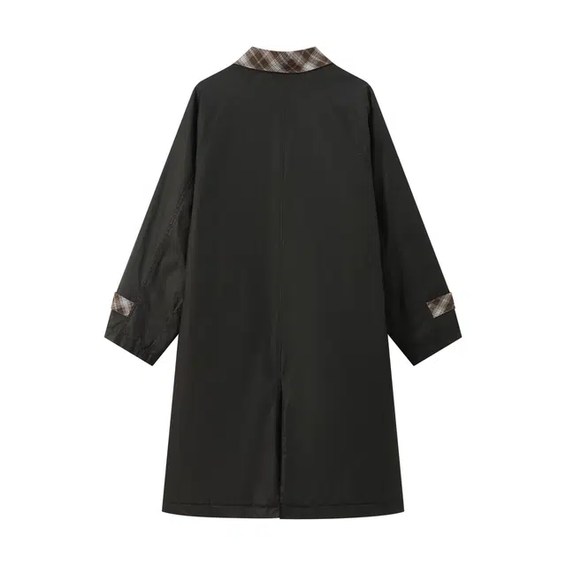 江南先生 流浪者之歌 索罗娜抑菌复古格纹拼接插肩袖设计感宽松休闲街头时尚外套风衣 男女同款