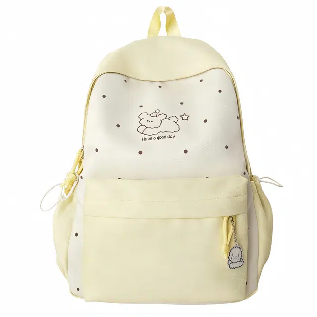 單倉 高颜值韩系卡通印花 尼龙 双肩包 常规 女款 多色