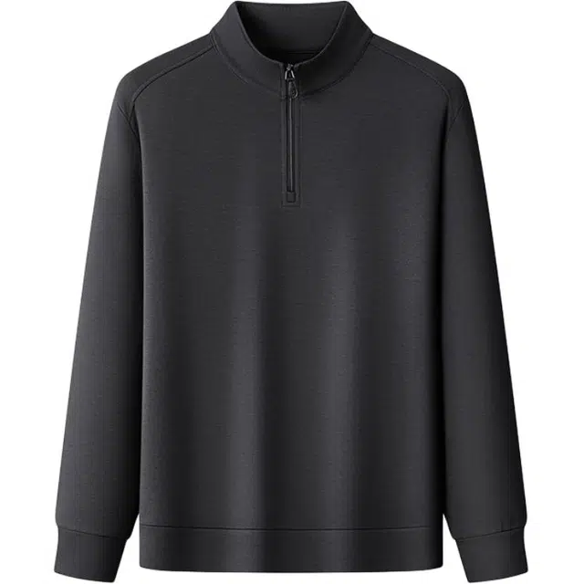 李生制造 通勤系列醋酸羊毛莫代尔半拉链立领轻磨毛卫衣 男款