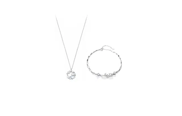 尚银福 小王子与玫瑰系列 童话故事小众创意设计森系小清新时尚优雅气质轻奢高级感 萌趣可爱百搭锁骨链套装 合金 项链 女款