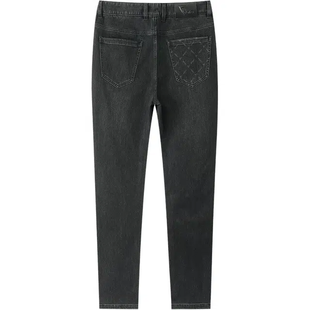 爱登堡 探索主题纯色印花口袋通勤百搭休闲轻奢修身水洗磨白猫须抗皱耐穿亲肤舒适保暖挺括有型拉链长微弹牛仔裤 男款