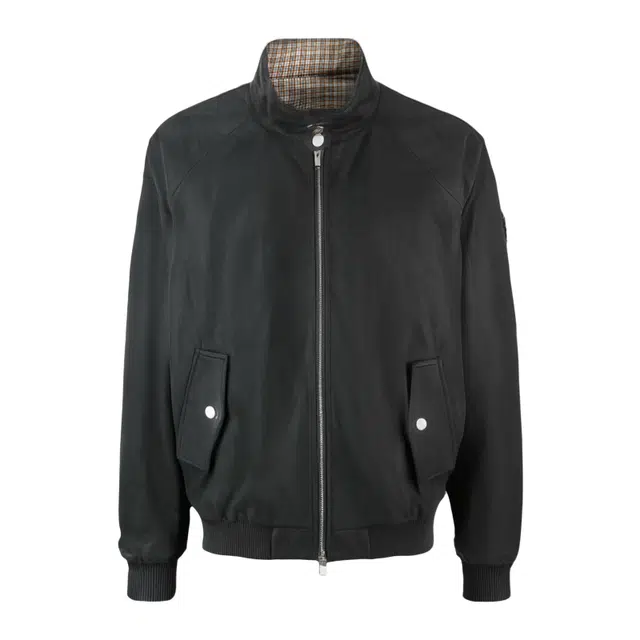 冈哉 美式复古格子拼接麂皮绒外套秋季宽松撞色街头痞帅高街剪裁立领飞行做旧拉链机车简约百搭休闲个性潮流通勤夹克 男女同款