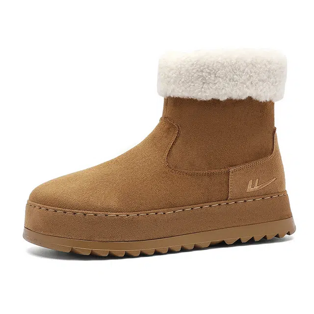 Warrior Snow Boots Warm Mid-Calf Camel